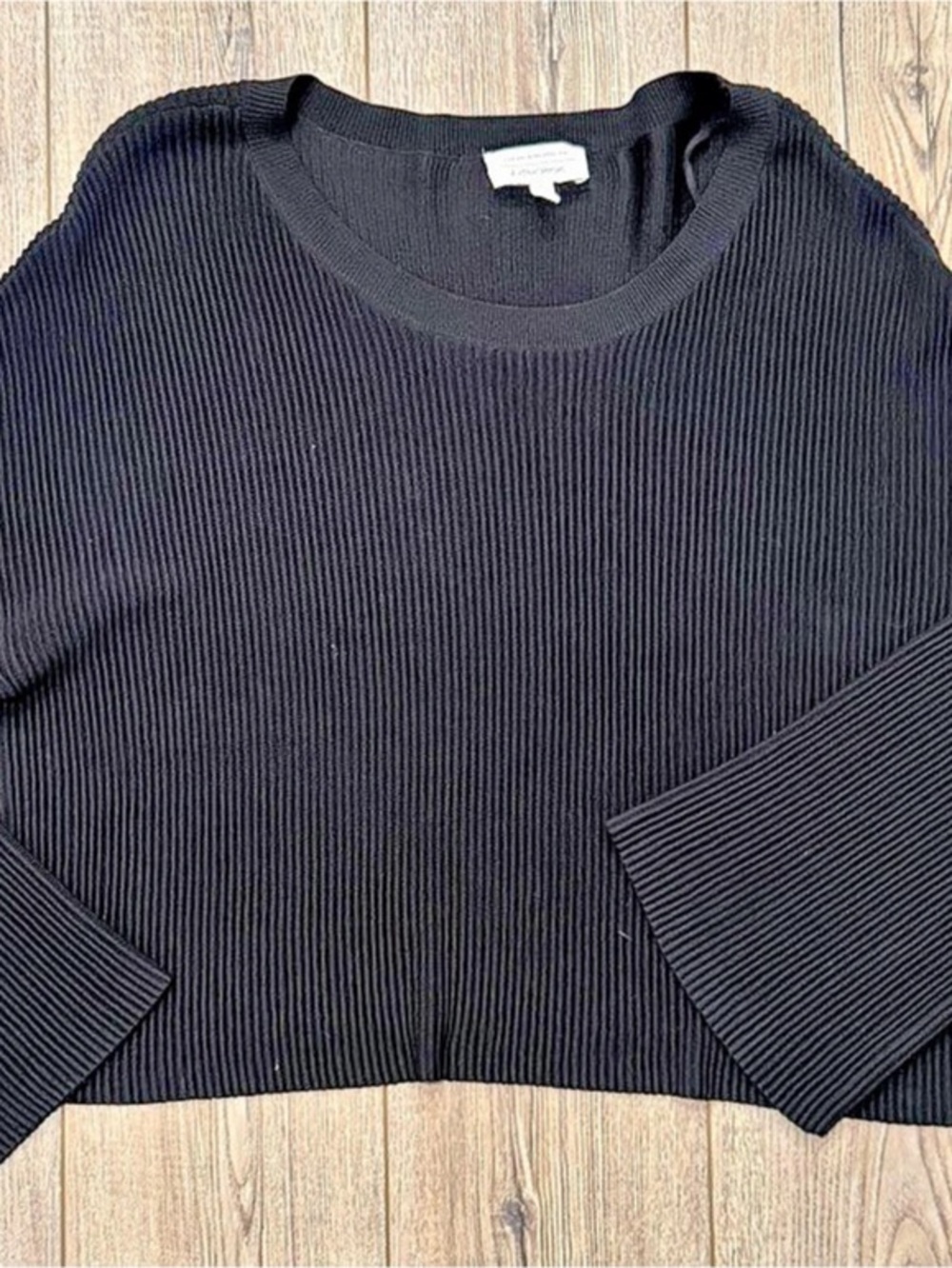 Los Angeles Atelier & Other Stories Black Fringe Sleeve Sweater Size Medium